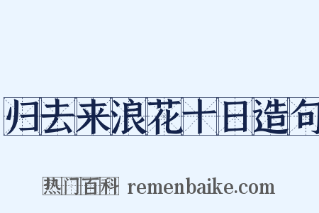 归去来浪花十日造句是什么意思的图片